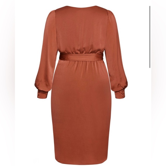 NWT City Chic Dress Opulent in Toffee Size 18 - Picture 2 of 7